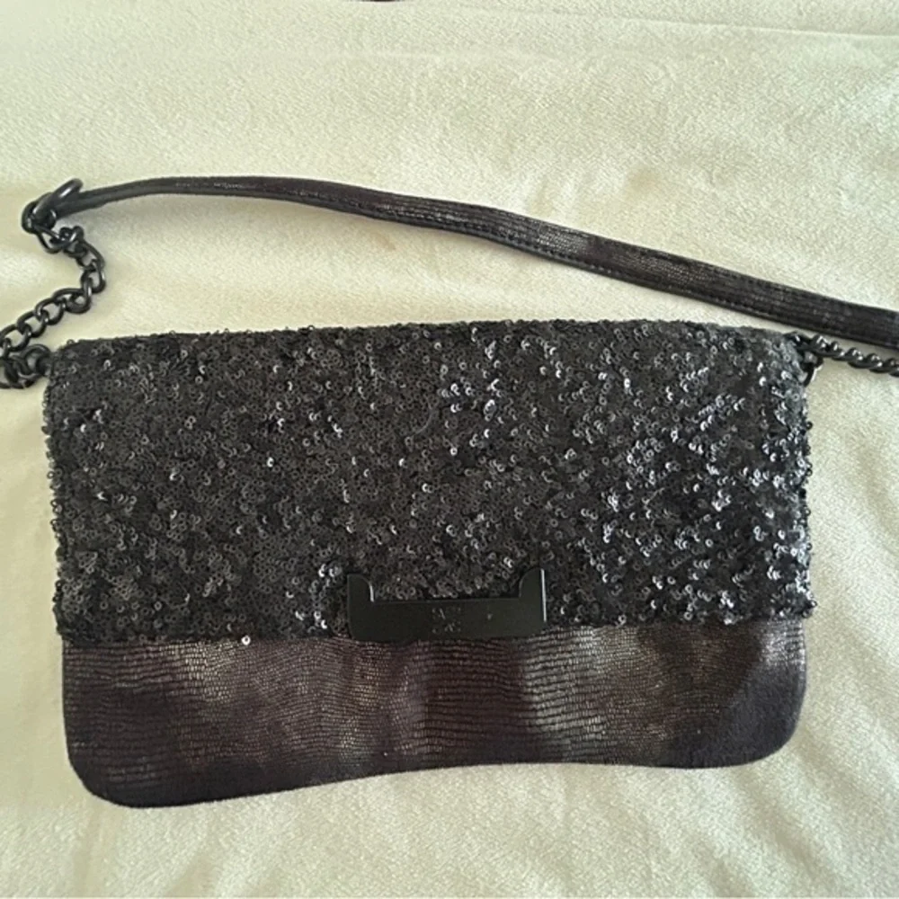 Simply Vera Vera wang‎ Elegant Black Sequin Shoulder Bag